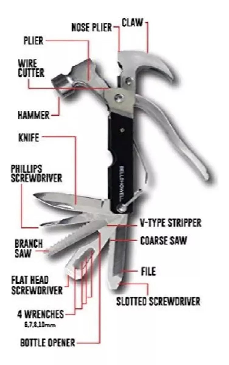 Martillo Multifuncional Tac Tool 18 en 1